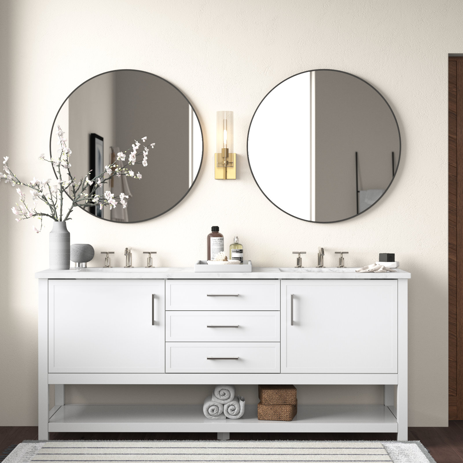 Mercury Row® Vicini 72" Double Bathroom Vanity & Reviews | Wayfair
